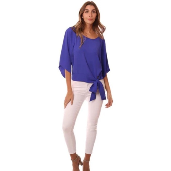 Amanda Uprichard Mint Wide Sleeve Side Tie Top - Picture 7 of 7